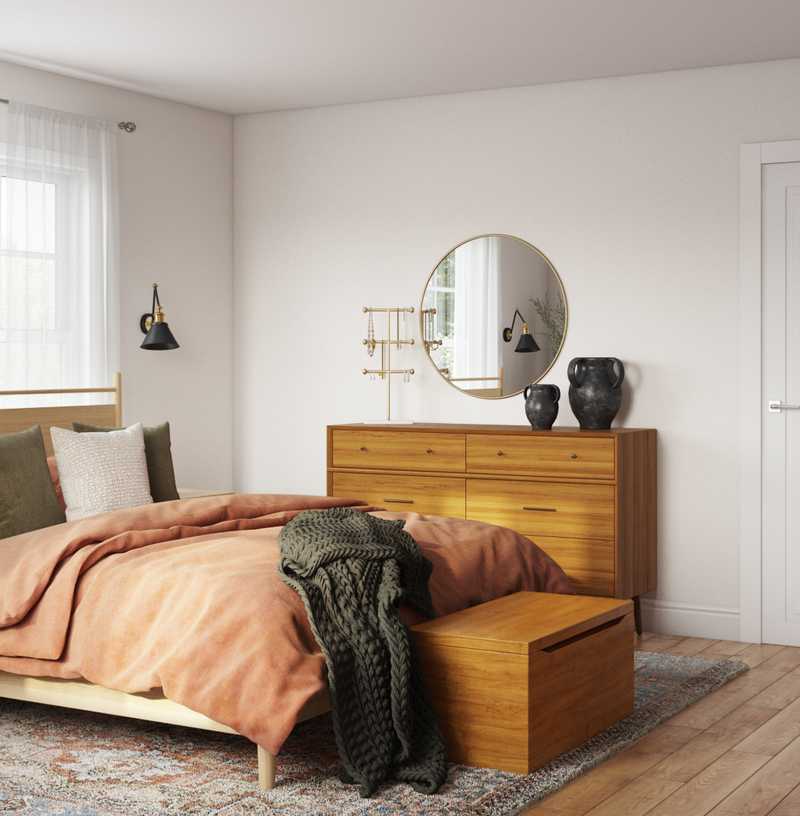 Bohemian, Midcentury Modern Bedroom Design by Havenly Interior Designer Jennifer