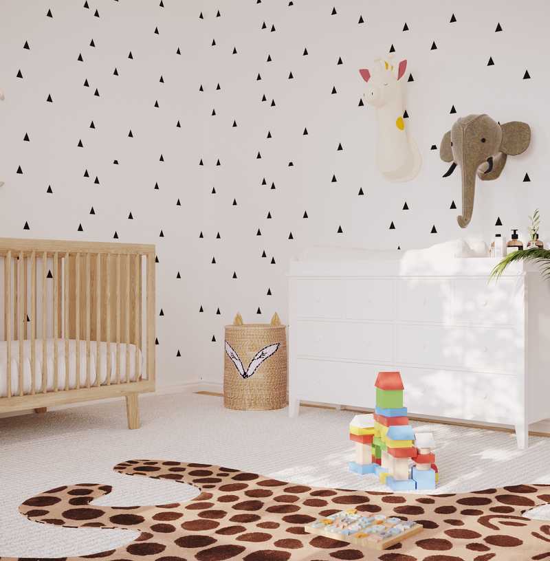 Midcentury Modern, Scandinavian Nursery Design by Havenly Interior Designer Krishnendhu