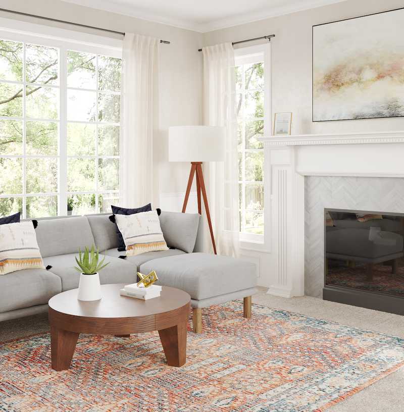 Modern, Farmhouse, Midcentury Modern Living Room Design by Havenly Interior Designer Briana