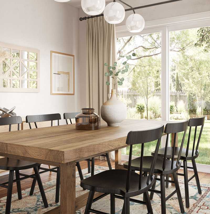Modern, Bohemian, Farmhouse, Midcentury Modern Dining Room Design by Havenly Interior Designer Sara