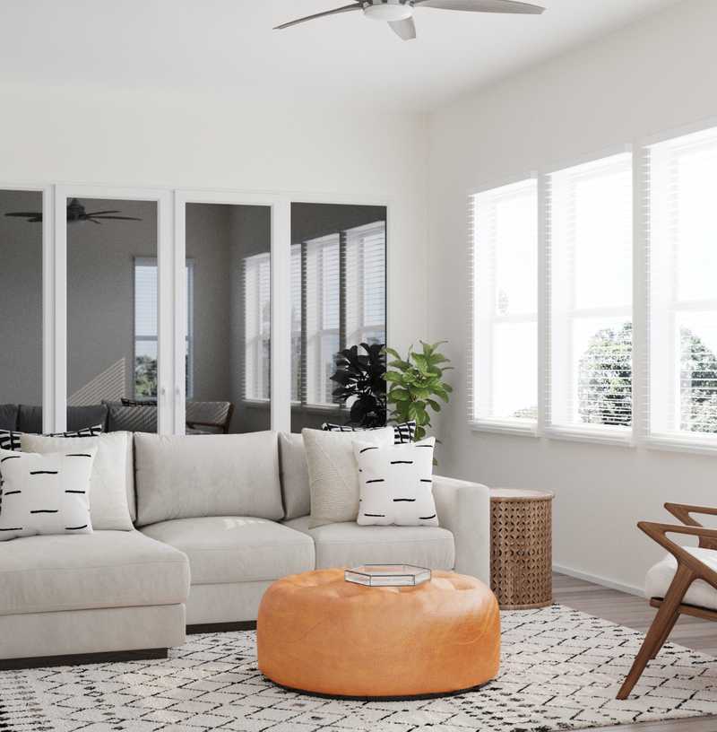 Contemporary, Midcentury Modern, Scandinavian Living Room Design by Havenly Interior Designer Mariela