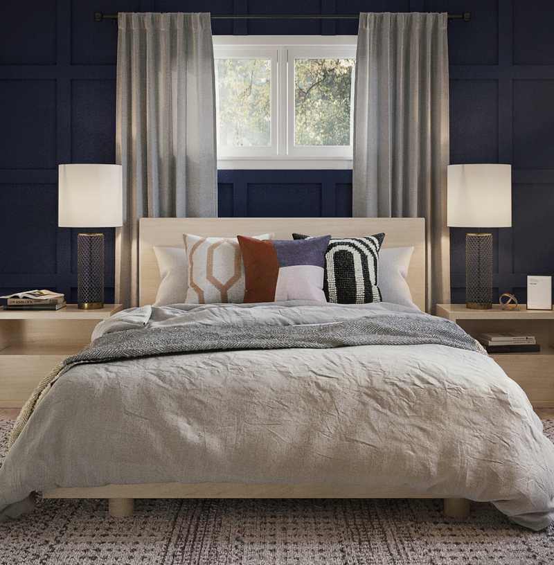 Contemporary, Modern, Bohemian, Midcentury Modern Bedroom Design by Havenly Interior Designer David