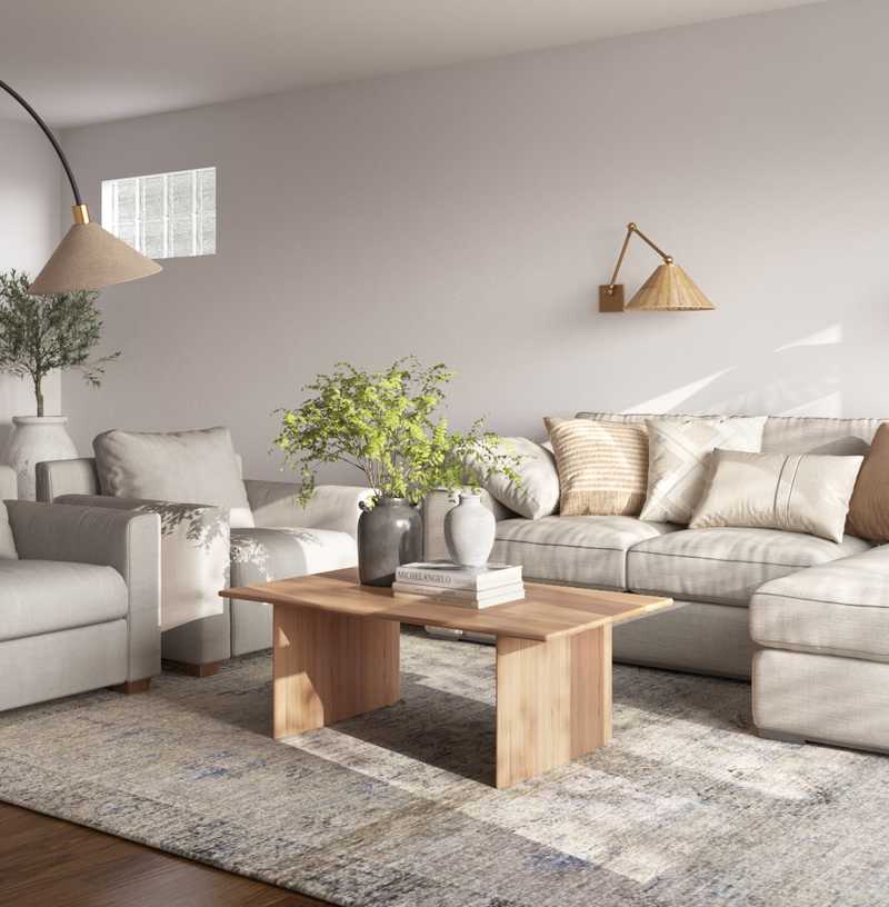 Transitional Living Room Design by Havenly Interior Designer Rebecca