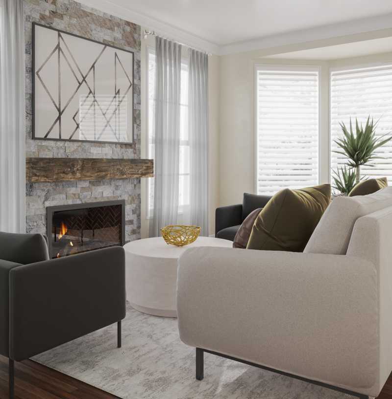 Modern, Classic, Glam, Rustic, Minimal Living Room Design by Havenly Interior Designer Julia