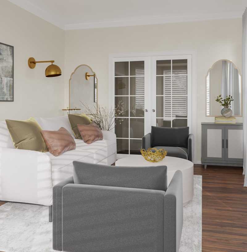 Modern, Classic, Glam, Rustic, Minimal Living Room Design by Havenly Interior Designer Julia