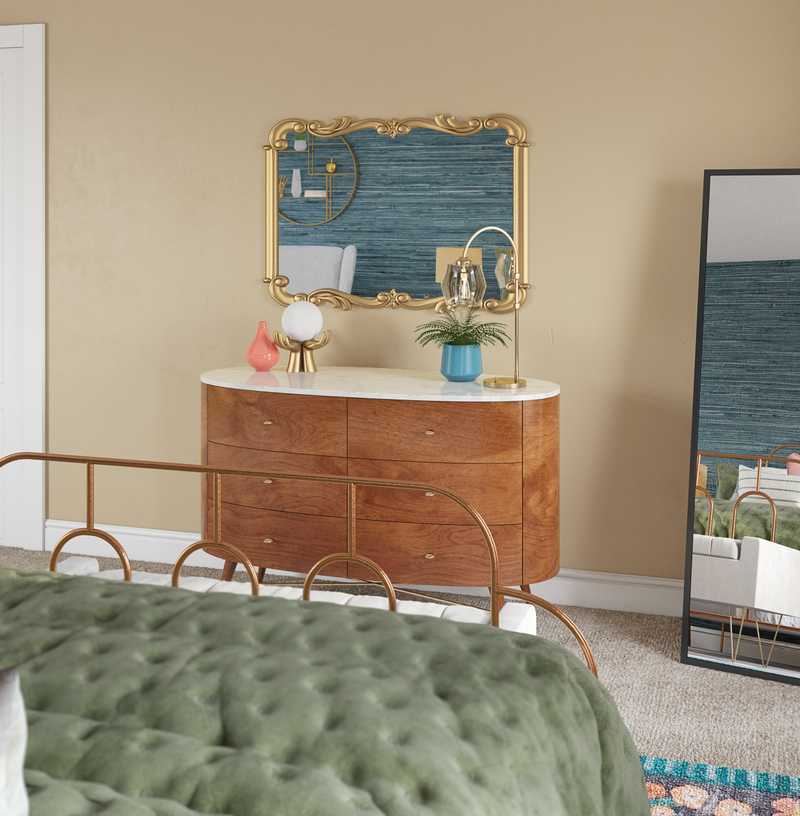 Eclectic, Bohemian, Glam Bedroom Design by Havenly Interior Designer Kelly