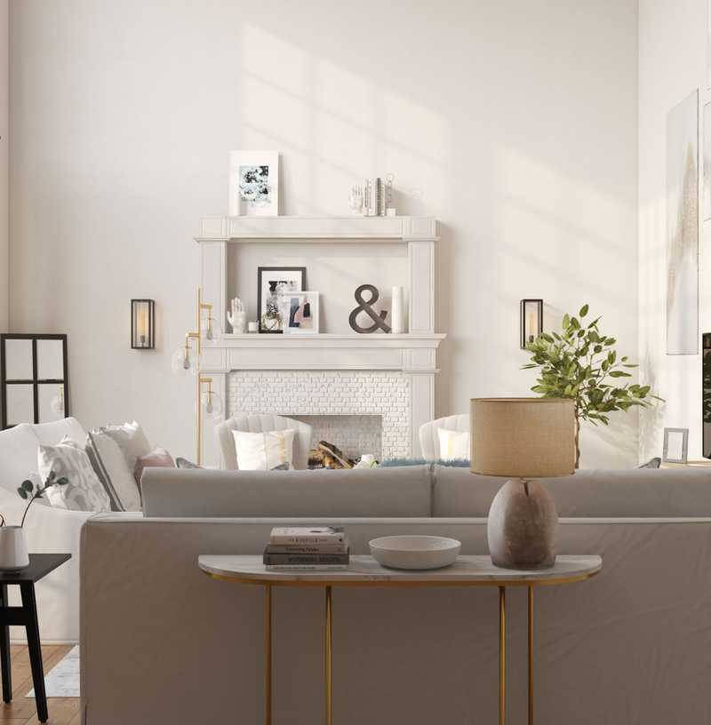 Contemporary, Coastal, Traditional Living Room Design by Havenly Interior Designer Laura