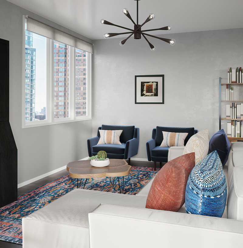 Modern, Eclectic Living Room Design by Havenly Interior Designer Emily