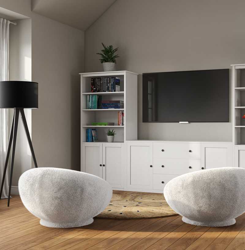 Bohemian, Midcentury Modern Playroom Design by Havenly Interior Designer Erin