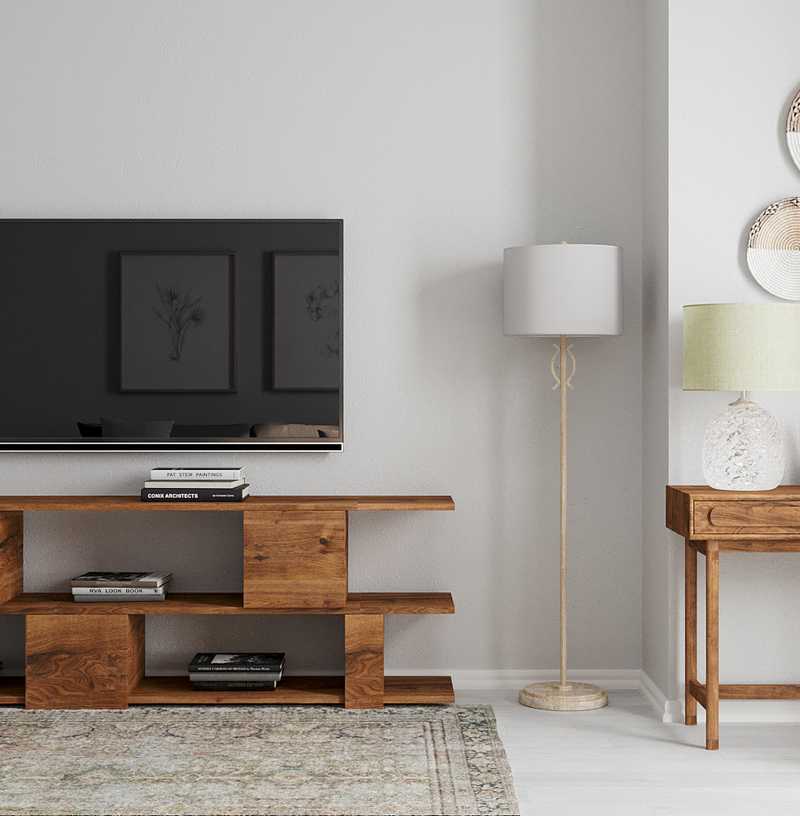 Bohemian, Transitional Living Room Design by Havenly Interior Designer Madison