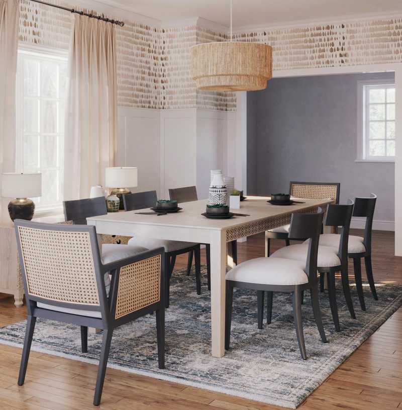 Modern, Eclectic, Bohemian Dining Room Design by Havenly Interior Designer Amber