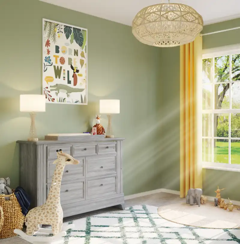 Classic, Eclectic, Bohemian Nursery Design by Havenly Interior Designer Amber