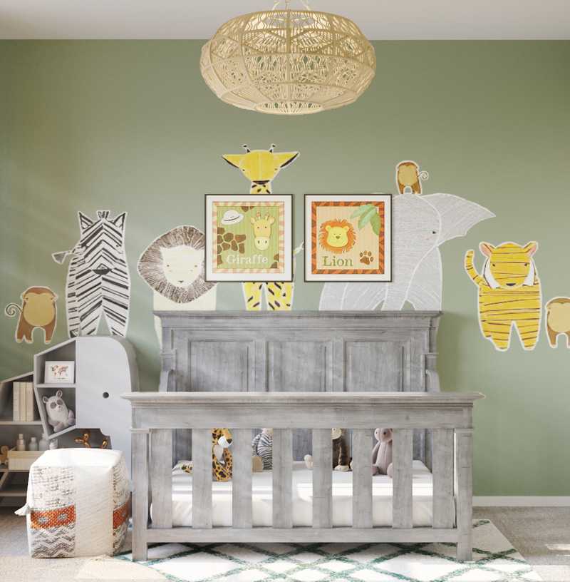 Classic, Eclectic, Bohemian Nursery Design by Havenly Interior Designer Amber