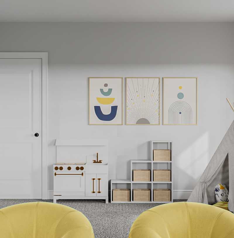 Midcentury Modern Not Sure Yet Design by Havenly Interior Designer Rafaela