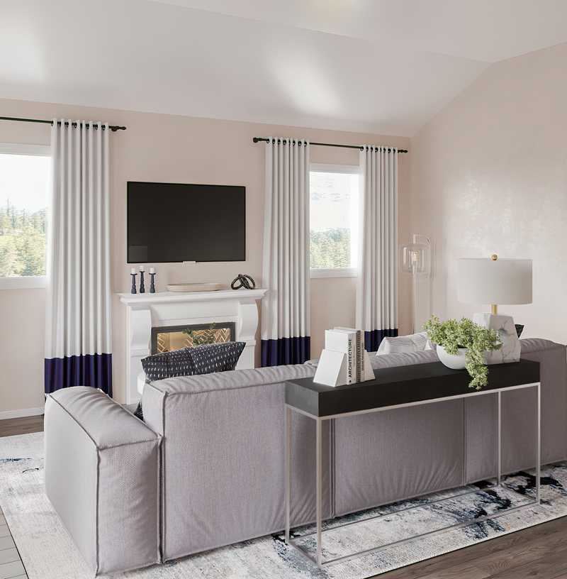 Contemporary, Modern, Eclectic Living Room Design by Havenly Interior Designer Dayna