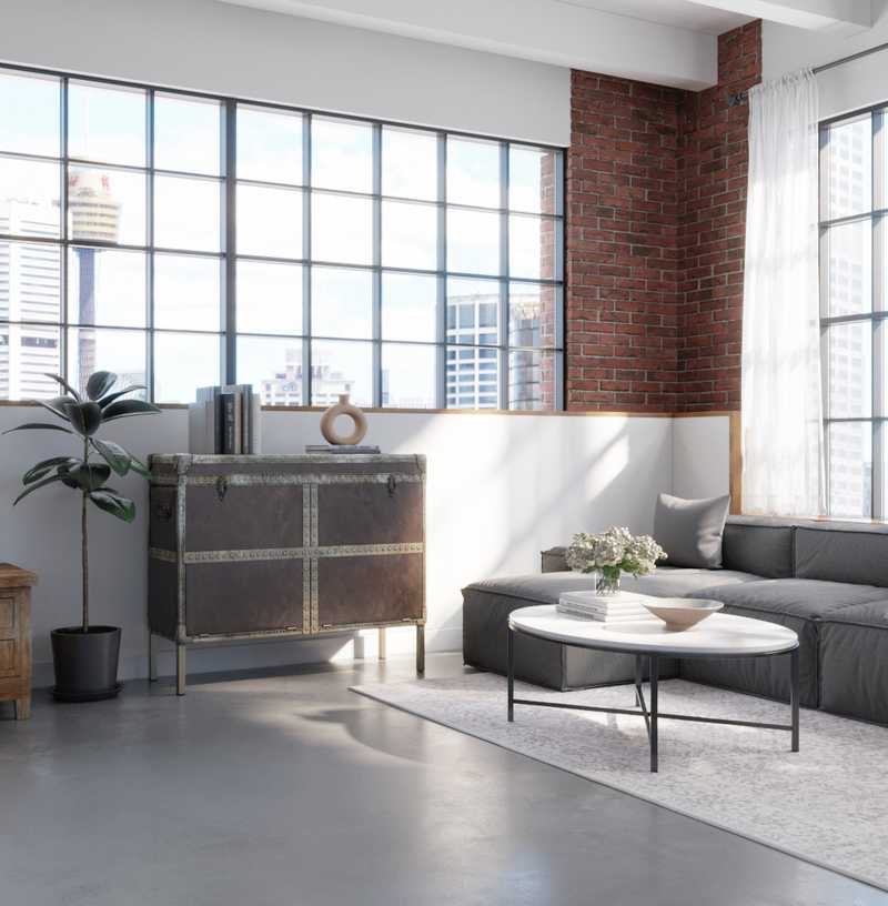 Modern, Industrial Living Room Design by Havenly Interior Designer Sandra