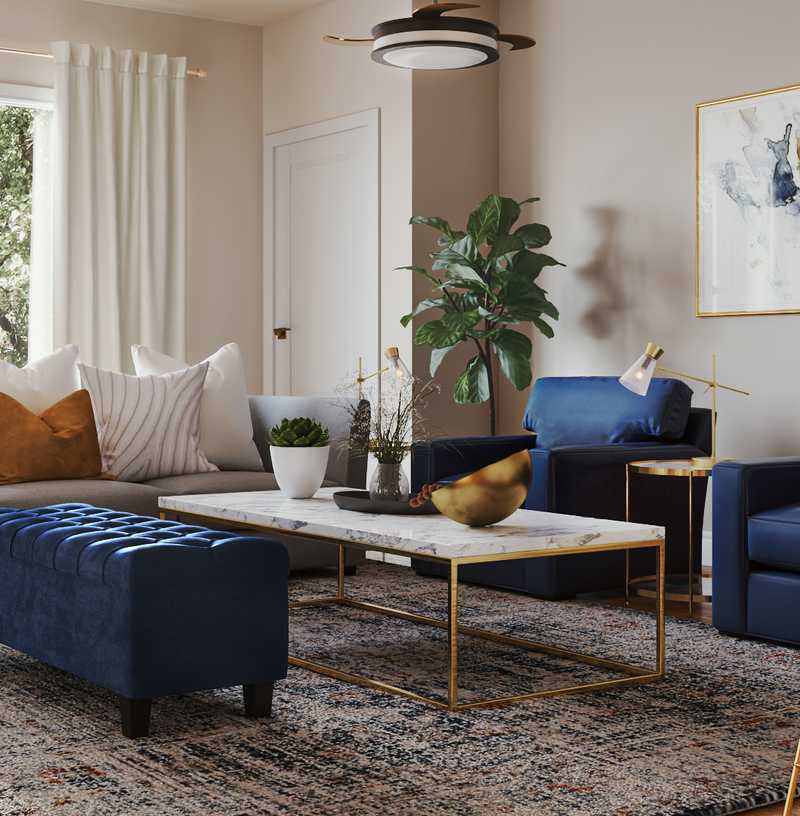 Contemporary, Modern, Transitional Living Room Design by Havenly Interior Designer Tara