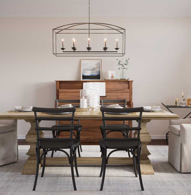Classic, Traditional, Farmhouse Dining Room Design by Havenly Interior Designer Lauren