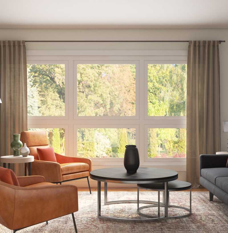 Modern, Glam, Scandinavian Living Room Design by Havenly Interior Designer Sara