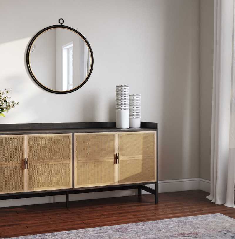 Farmhouse, Rustic, Scandinavian Dining Room Design by Havenly Interior Designer Alycia