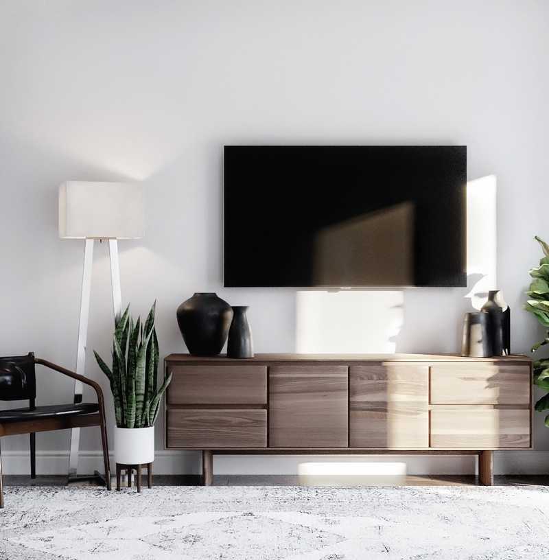 Modern, Industrial, Rustic, Midcentury Modern, Minimal, Scandinavian Living Room Design by Havenly Interior Designer Brit