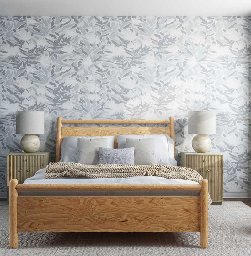 Modern, Coastal, Glam, Farmhouse Bedroom Design by Havenly Interior Designer Julia