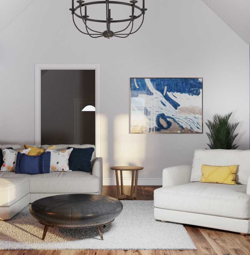 Eclectic, Bohemian, Midcentury Modern Living Room Design by Havenly Interior Designer Sofia