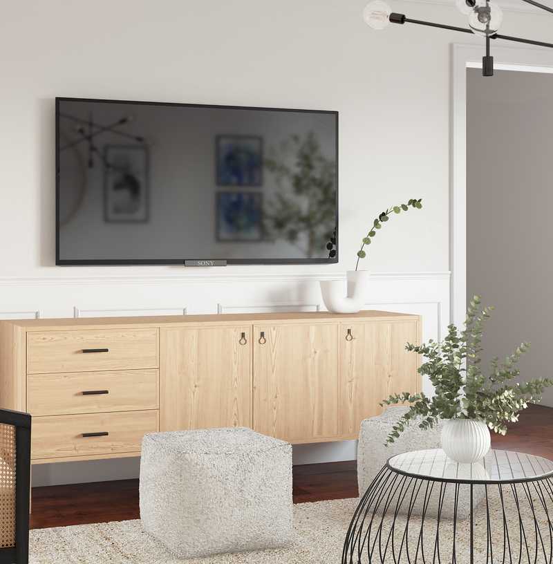 Contemporary, Modern, Midcentury Modern, Scandinavian Living Room Design by Havenly Interior Designer Romina