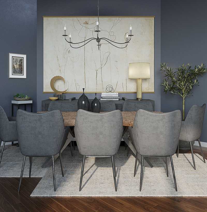 Modern, Eclectic, Glam Dining Room Design by Havenly Interior Designer Robyn