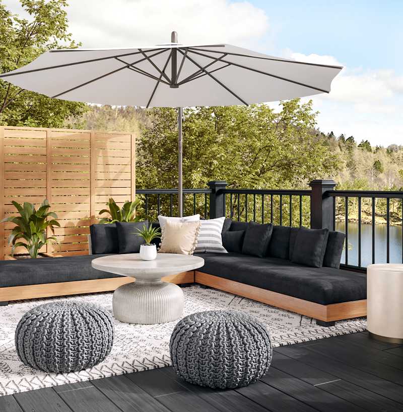 Modern, Midcentury Modern Outdoor Space Design by Havenly Interior Designer Lindsey