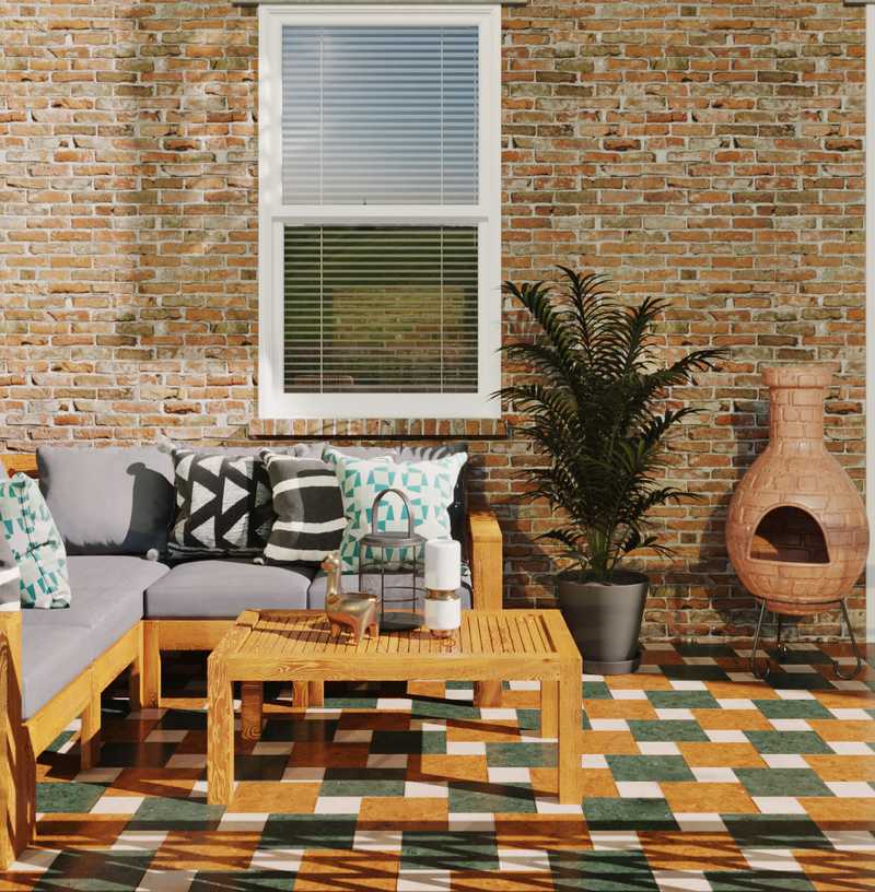 Eclectic, Bohemian Outdoor Space Design by Havenly Interior Designer Leah