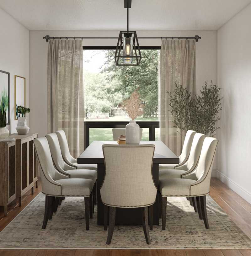 Bohemian, Transitional Dining Room Design by Havenly Interior Designer Elizabeth