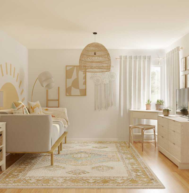 Eclectic, Bohemian Playroom Design by Havenly Interior Designer Katiana