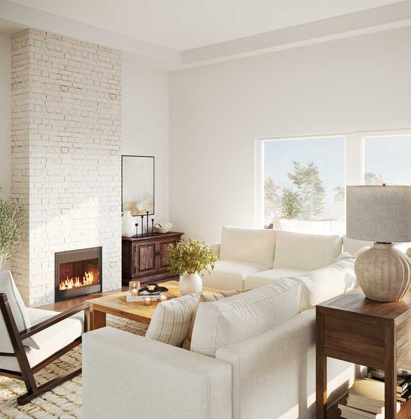 Modern, Farmhouse, Rustic, Transitional, Minimal Living Room Design by Havenly Interior Designer Alexandra