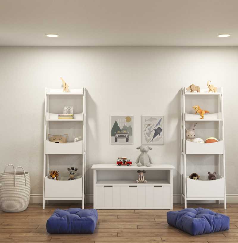 Midcentury Modern, Scandinavian Playroom Design by Havenly Interior Designer Rosa