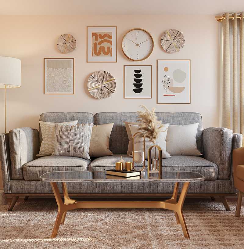 Contemporary, Modern, Bohemian Living Room Design by Havenly Interior Designer Maria