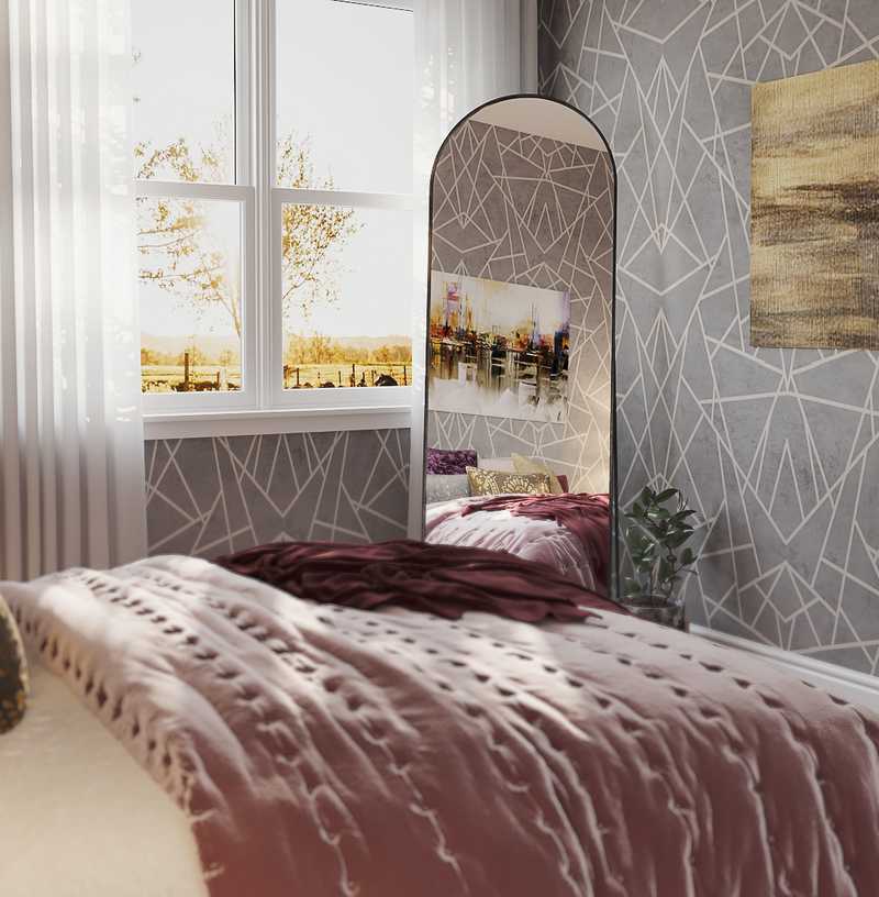 Modern, Glam, Midcentury Modern Bedroom Design by Havenly Interior Designer Heather