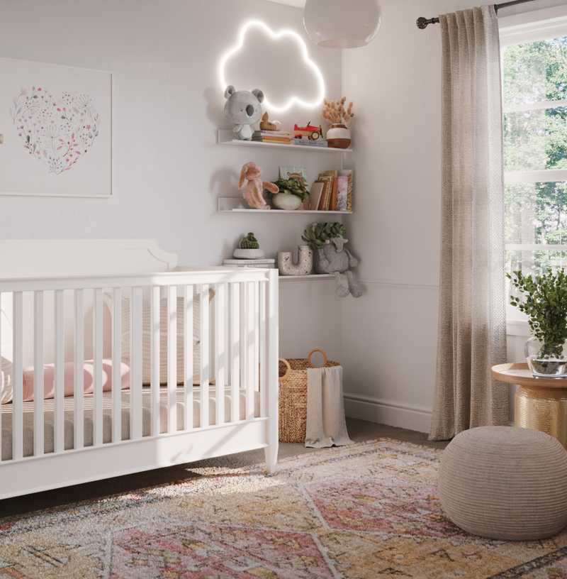 Modern, Bohemian, Scandinavian Nursery Design by Havenly Interior Designer Andrea