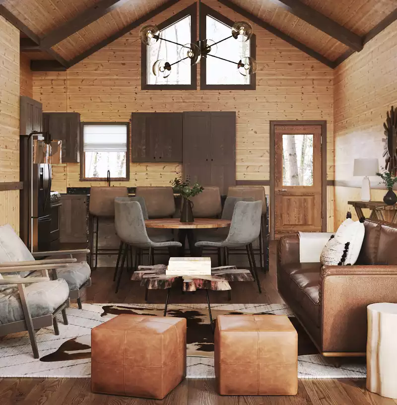 Rustic Living Room Design by Havenly Interior Designer Marlene