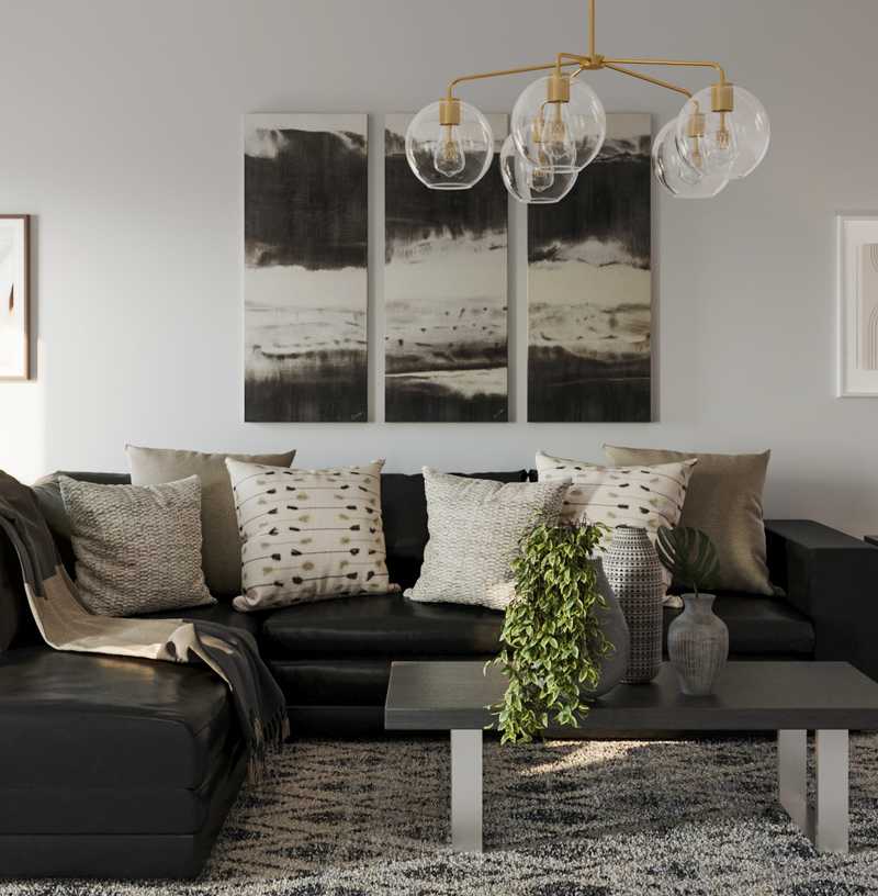 Modern, Midcentury Modern Living Room Design by Havenly Interior Designer Daniela