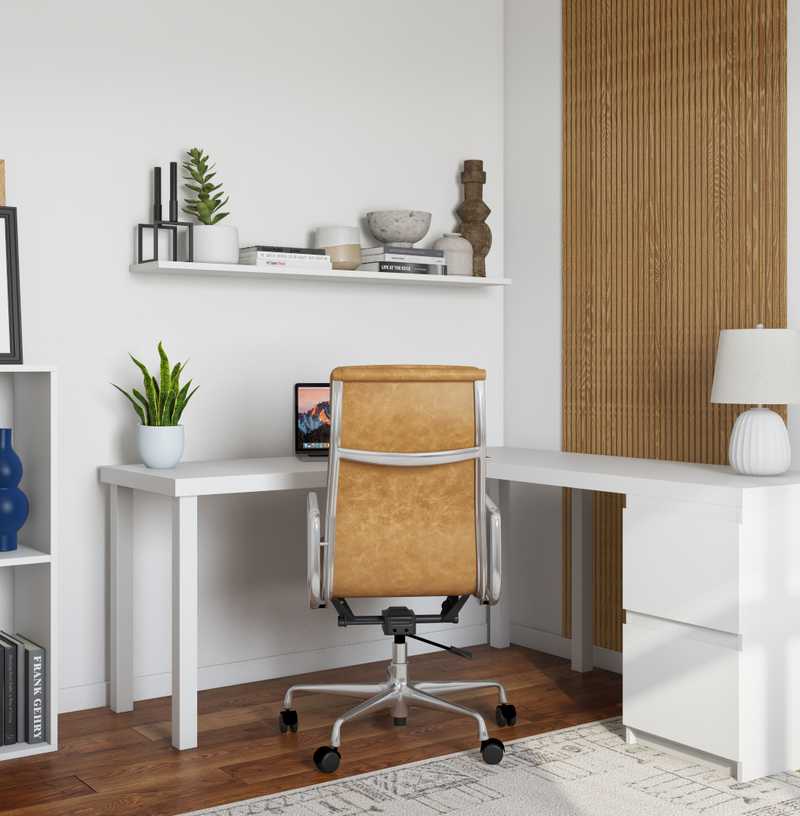Midcentury Modern, Scandinavian Office Design by Havenly Interior Designer Kristin