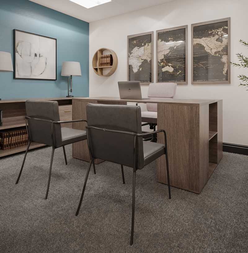 Modern, Industrial Office Design by Havenly Interior Designer Camila
