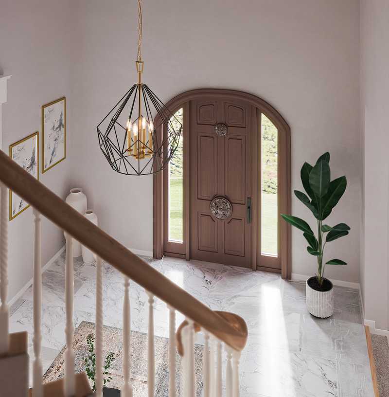 Midcentury Modern, Minimal Entryway Design by Havenly Interior Designer Camila