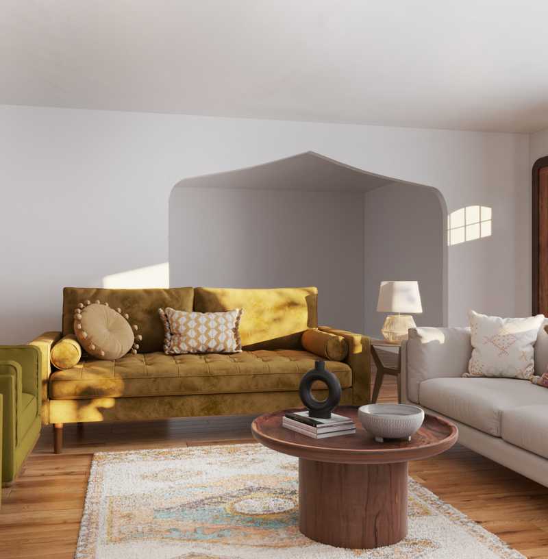 Modern, Bohemian, Midcentury Modern, Minimal, Scandinavian Living Room Design by Havenly Interior Designer Hayley