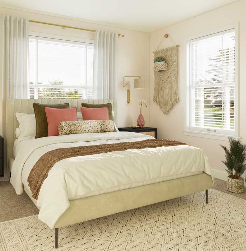 Eclectic, Bohemian, Glam Bedroom Design by Havenly Interior Designer Julia