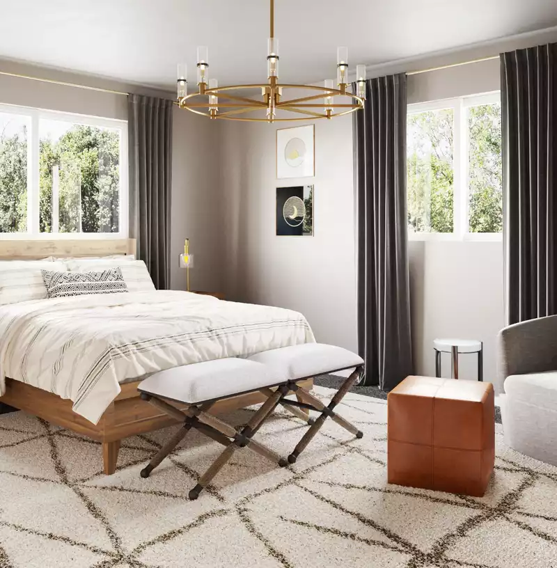 Contemporary, Bohemian, Scandinavian Bedroom Design by Havenly Interior Designer Erin