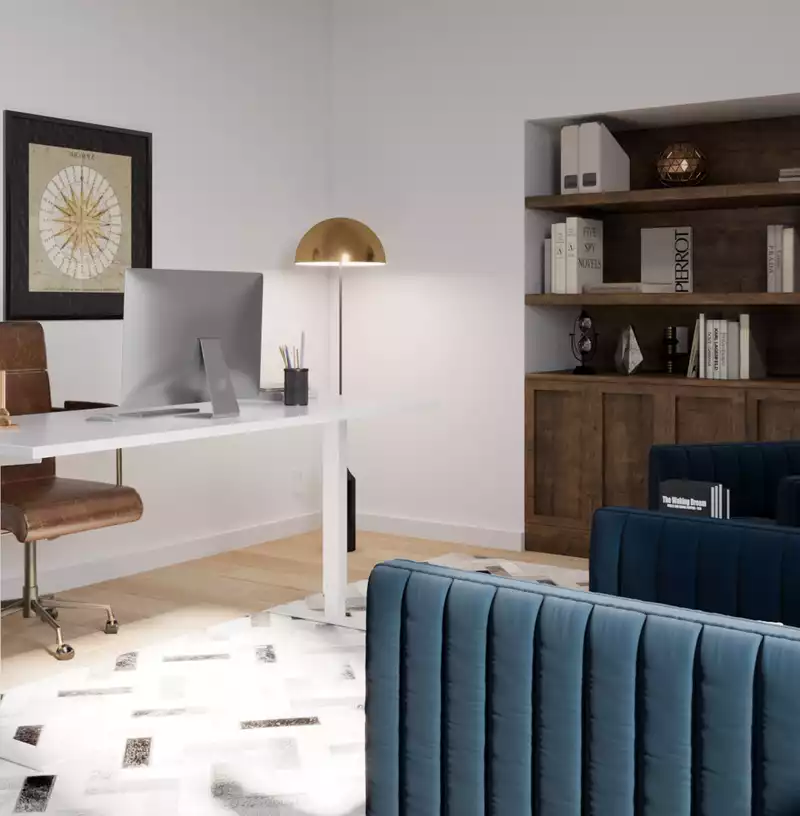Industrial Office Design by Havenly Interior Designer Kaylee