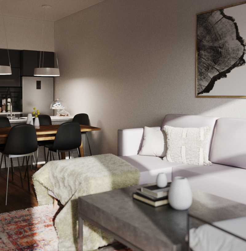 Contemporary, Modern, Eclectic, Minimal Living Room Design by Havenly Interior Designer Stefhaniene