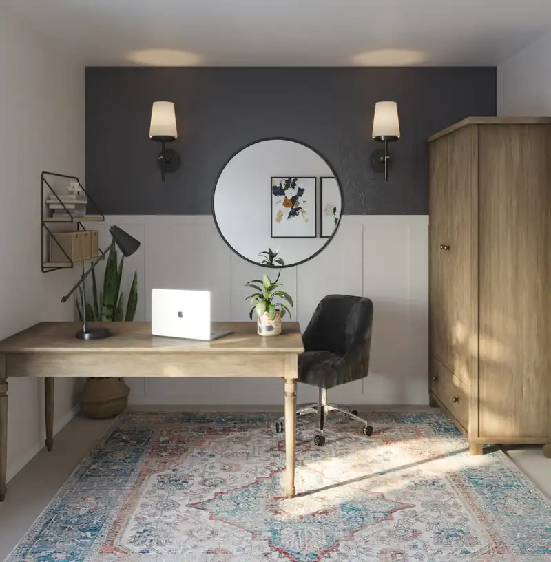 Modern, Farmhouse Office Design by Havenly Interior Designer Pamela
