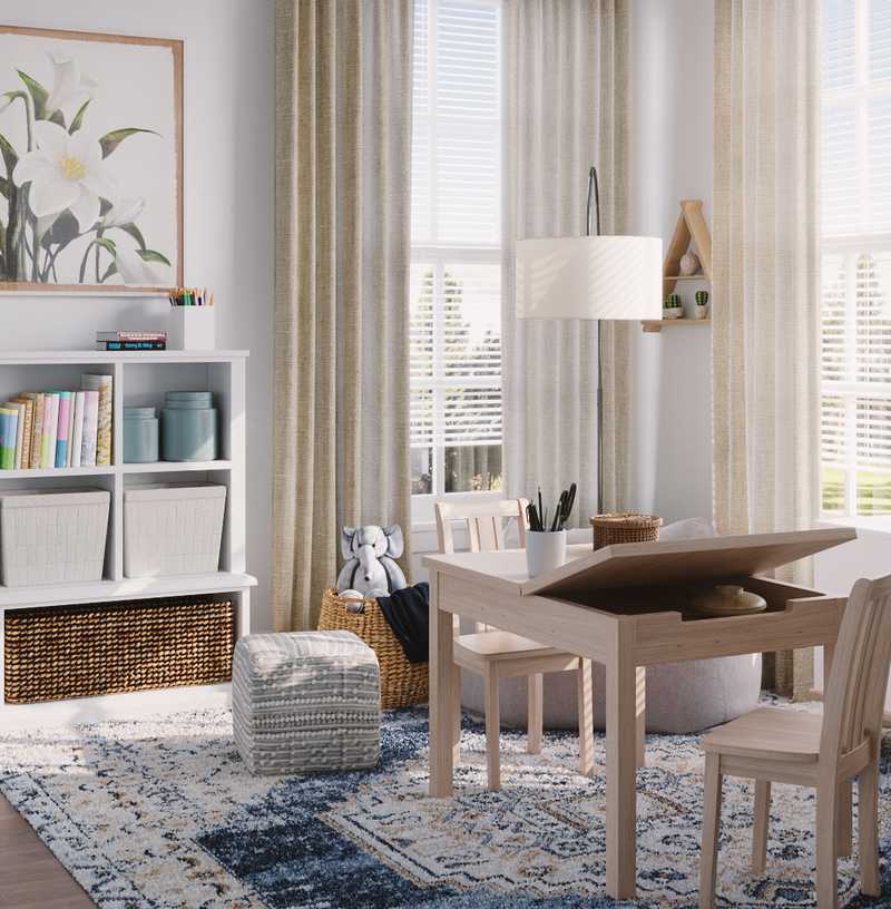 Contemporary, Classic, Traditional Playroom Design by Havenly Interior Designer AnnaMarie
